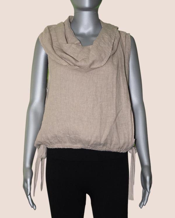 Liabella Cowl Neck Natural Top with Straps [8230 SAND]