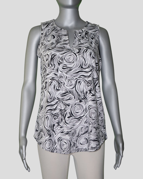 Lulu-B Sleeveless Key Hole Top [SPX0612P RSWN]