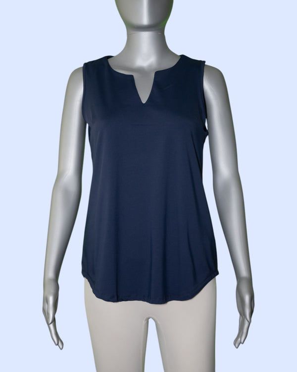 Lulu-B Sleeveless Key Hole Top [SPX0612S NVY]