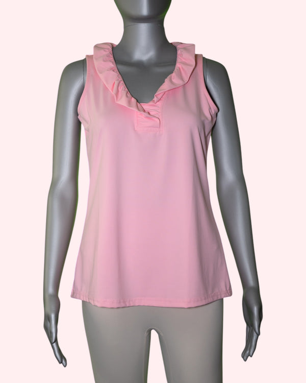 Lulu-B Ruffle V-Neck Tank [SPX0753S SGP]