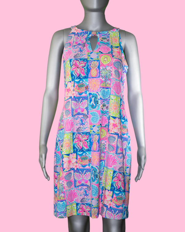 Lulu-B Halter Keyhole Dress [SPX4446P MOMA]