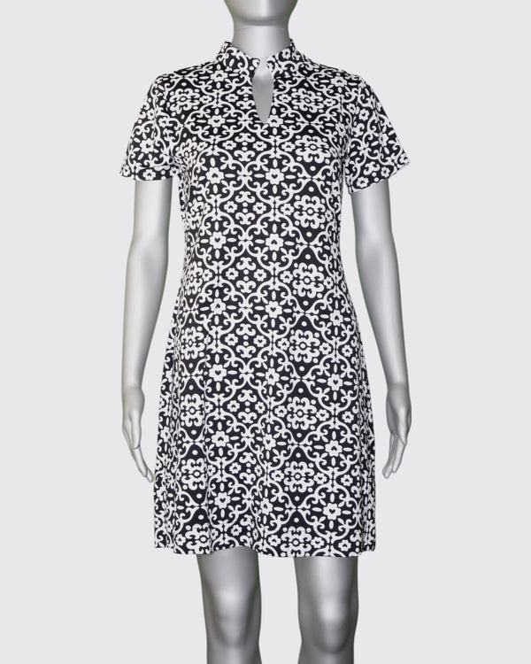 Lulu-B Short Sleeve Dress [SPX4530P GHBK]